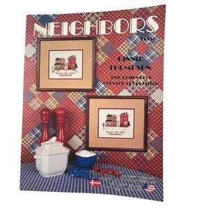 Vintage Ginnie Thompson Neighbors Cross Stitch Pattern Booklet 1976 2 Designs